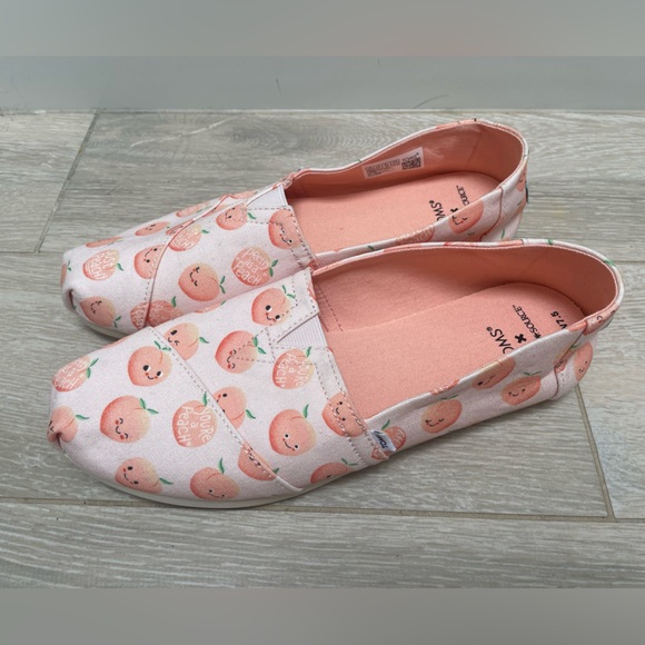 Toms Women's Shoes Alpargata Pink Pearl Paper Source Just Peachy Print 7.5 - Picture 4 of 4